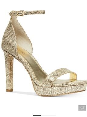 Michael Michael Kors Margot Gold Glitter platform Sandals